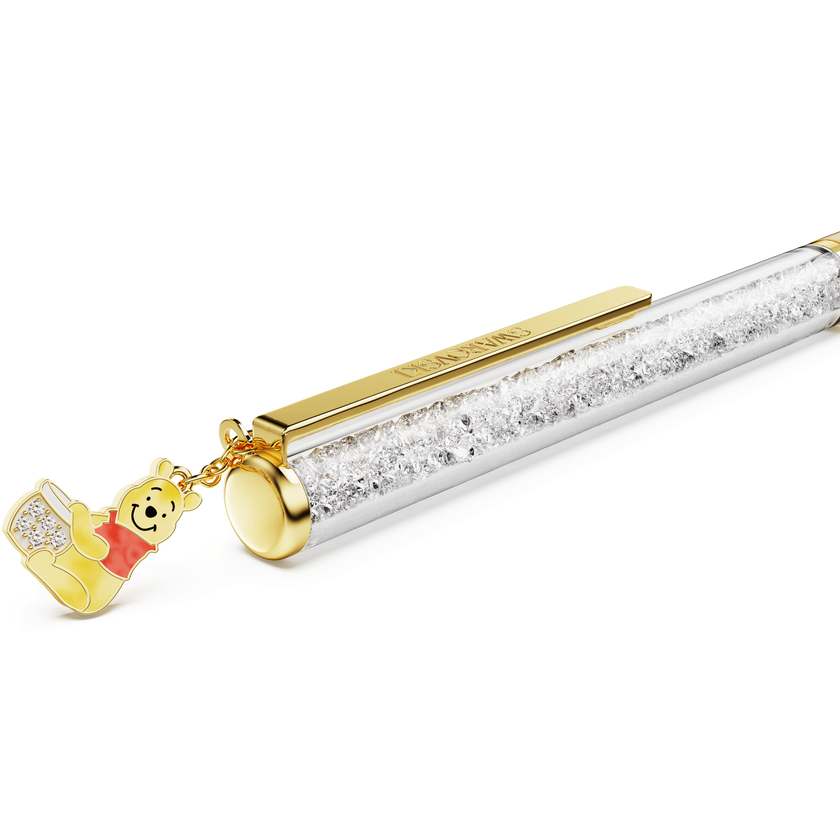 swarovski crystalline ballpoint pen  winnie the pooh  yellow lacquered  gold tone plated