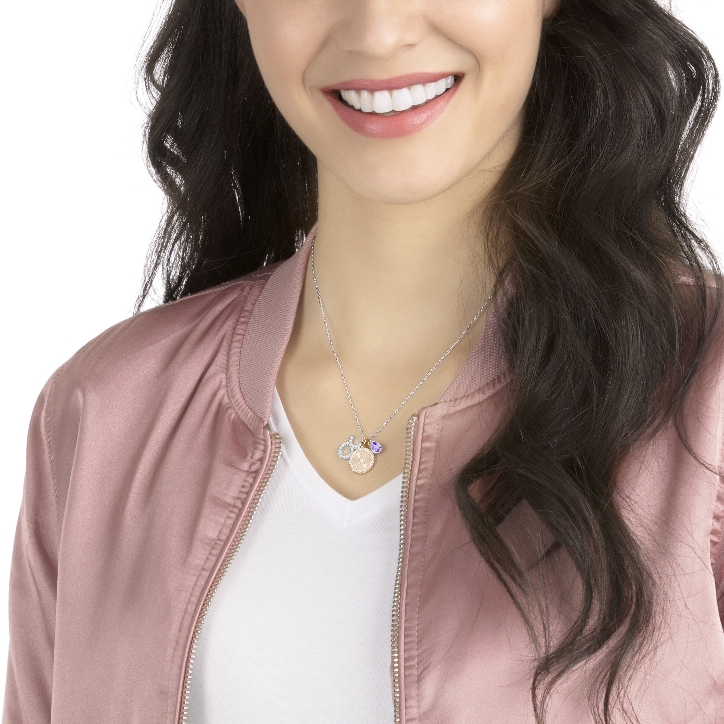 Buy Swarovski Zodiac Pendant Taurus Violet Rhodium Plating
