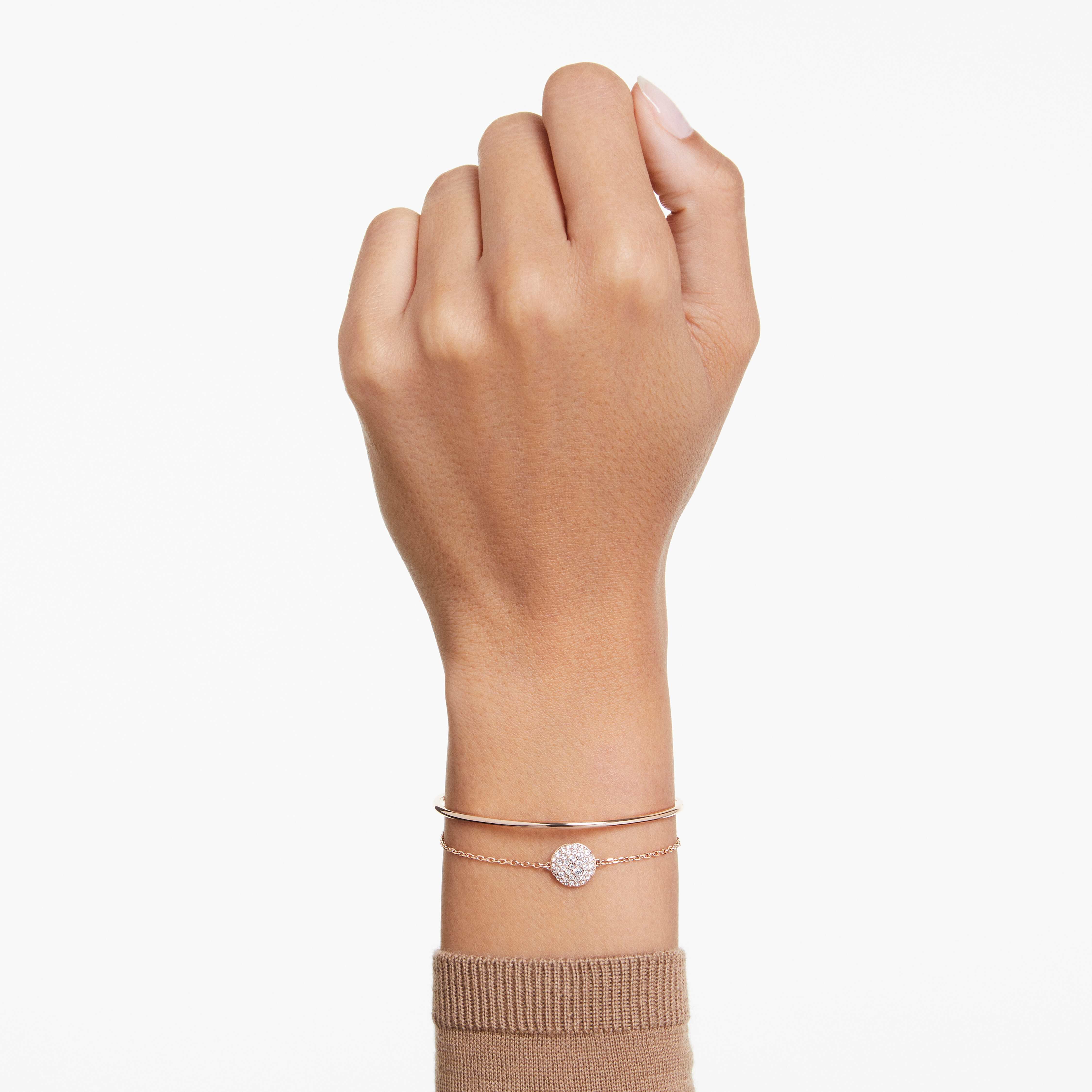 Buy Swarovski Sublima bangle White Rose gold tone plated