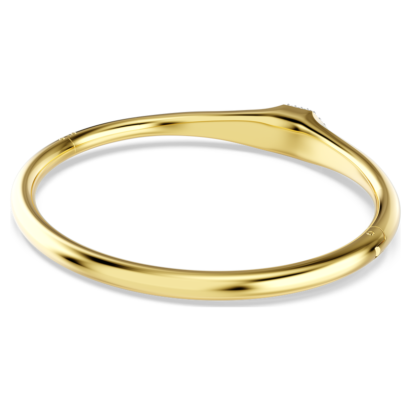 swarovski dextera bangle  round cut  white  gold tone plated