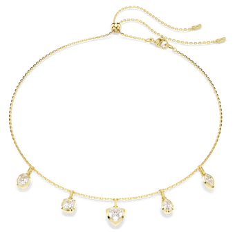 swarovski imber necklace mixed cuts white gold tone plated