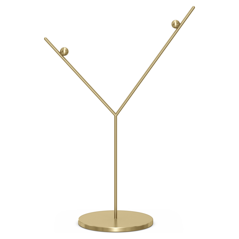 swarovski ornament stand  gold tone