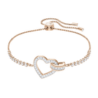 Lovely Bracelet, White, Rose Gold Plating