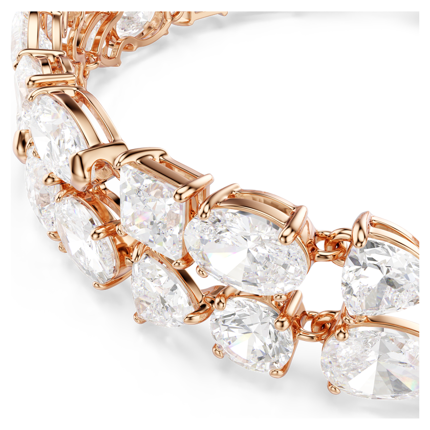 swarovski mesmera bracelet  mixed cuts  white  gold tone plated