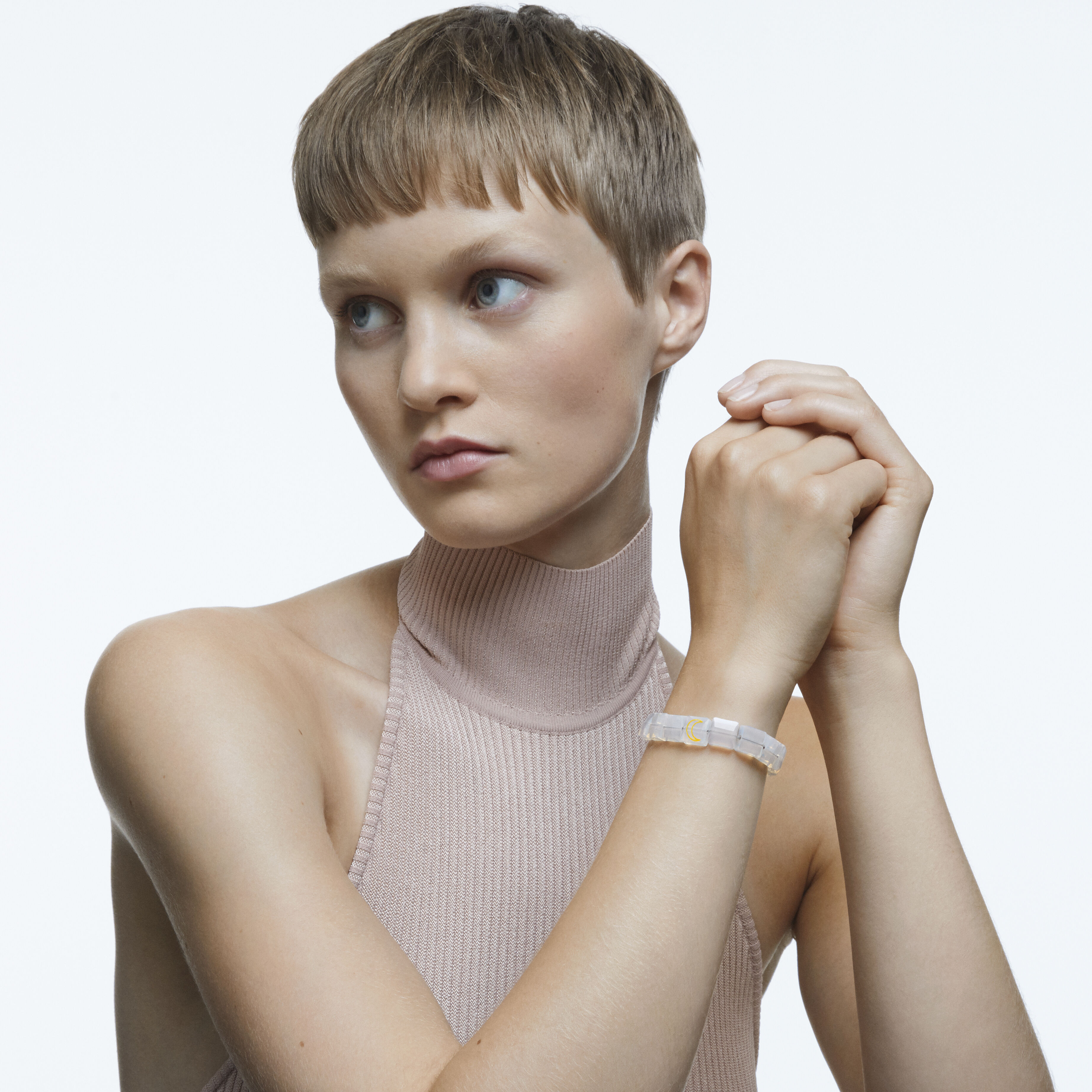 Buy Swarovski Letra bracelet Moon White Gold tone plated