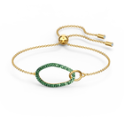 The Elements Bracelet, Green, Gold-tone plated