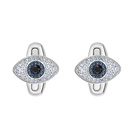 Unisex Evil Eye Cuff Links, Multi-colored, Stainless steel