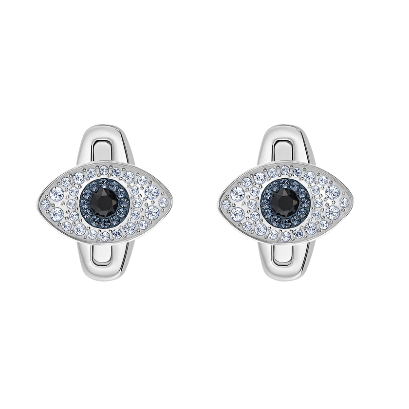 Unisex Evil Eye Cuff Links, Multi-colored, Stainless steel