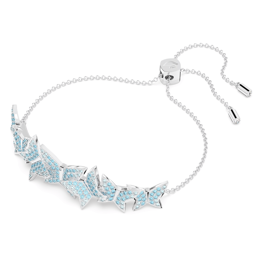 swarovski lilia bracelet  butterfly  blue  rhodium plated