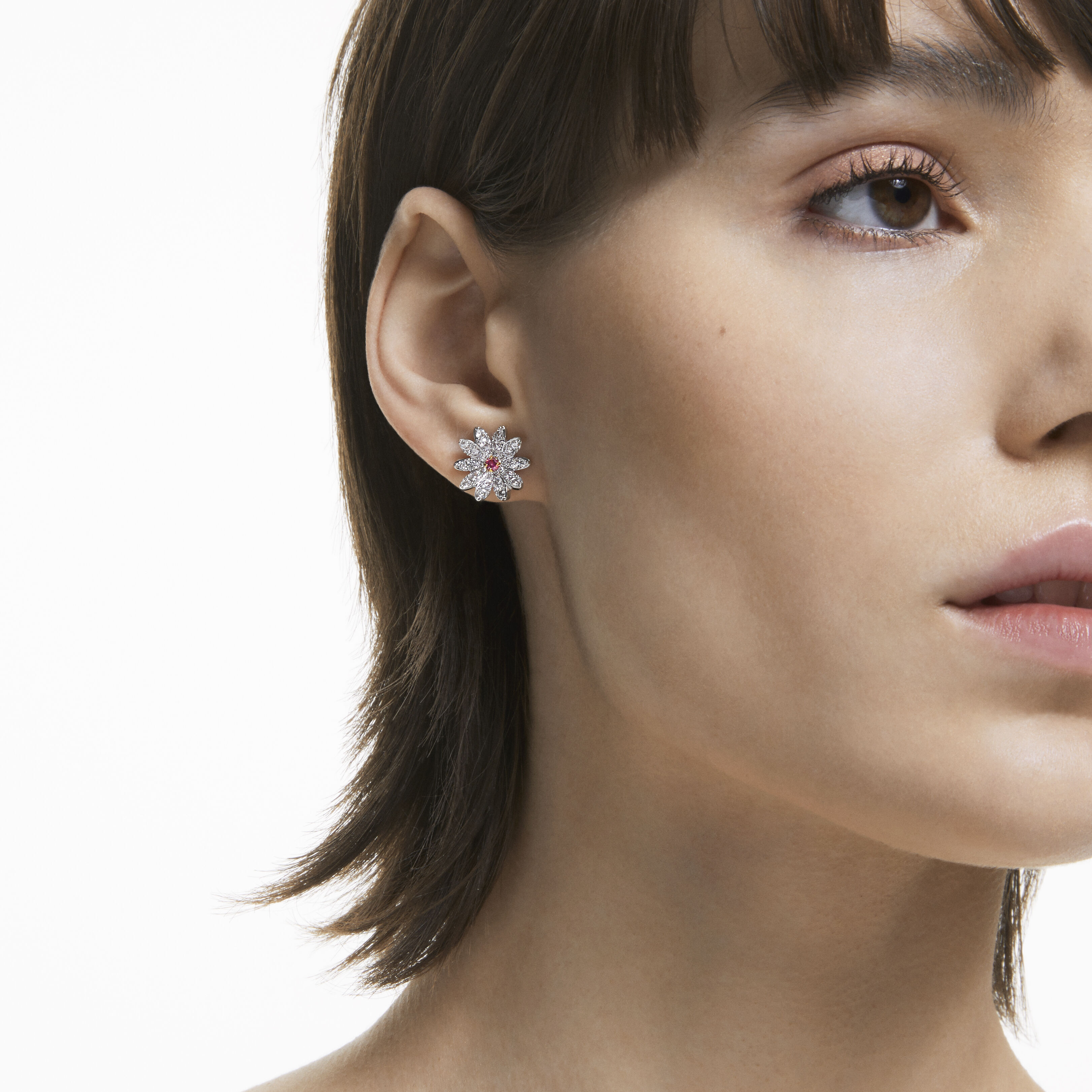 Buy Swarovski Eternal Flower stud earrings Flower Pink Mixed metal finish