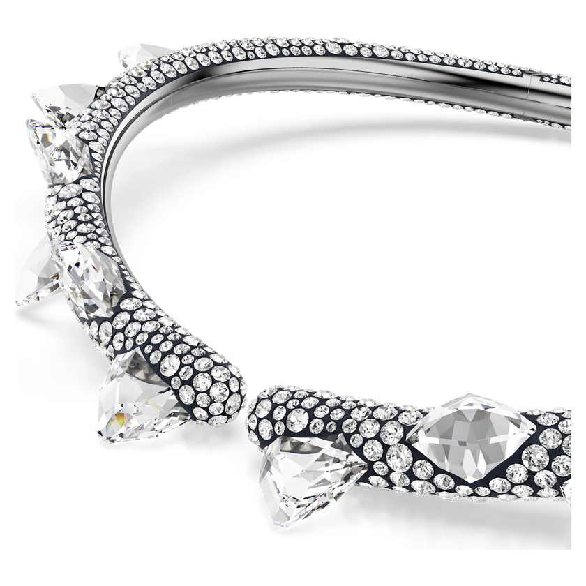 swarovski sublima choker  white  ruthenium plated