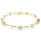 swarovski constella bracelet mixed cuts green gold tone plated