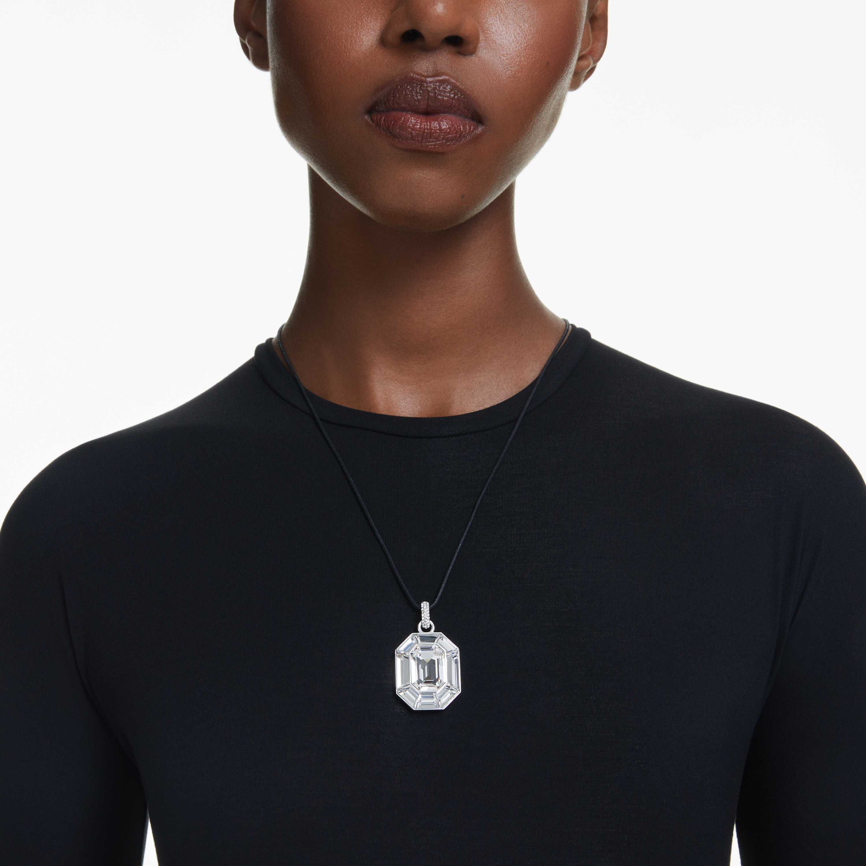 ネックレス・ペンダント SWAROVSKI (Mesmera )pendant Octagon cut, Small, White, Mesmera pendant, Octagon cut, Small, White, Rhodium plated