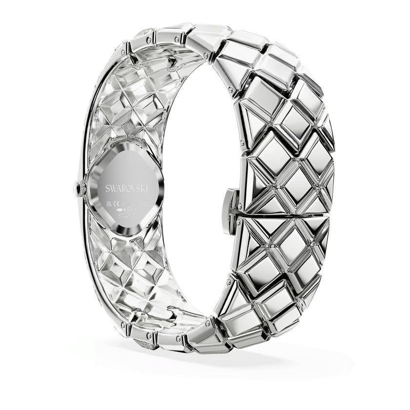 swarovski curiosa bangle watch  crystal bracelet  silver tone  stainless steel