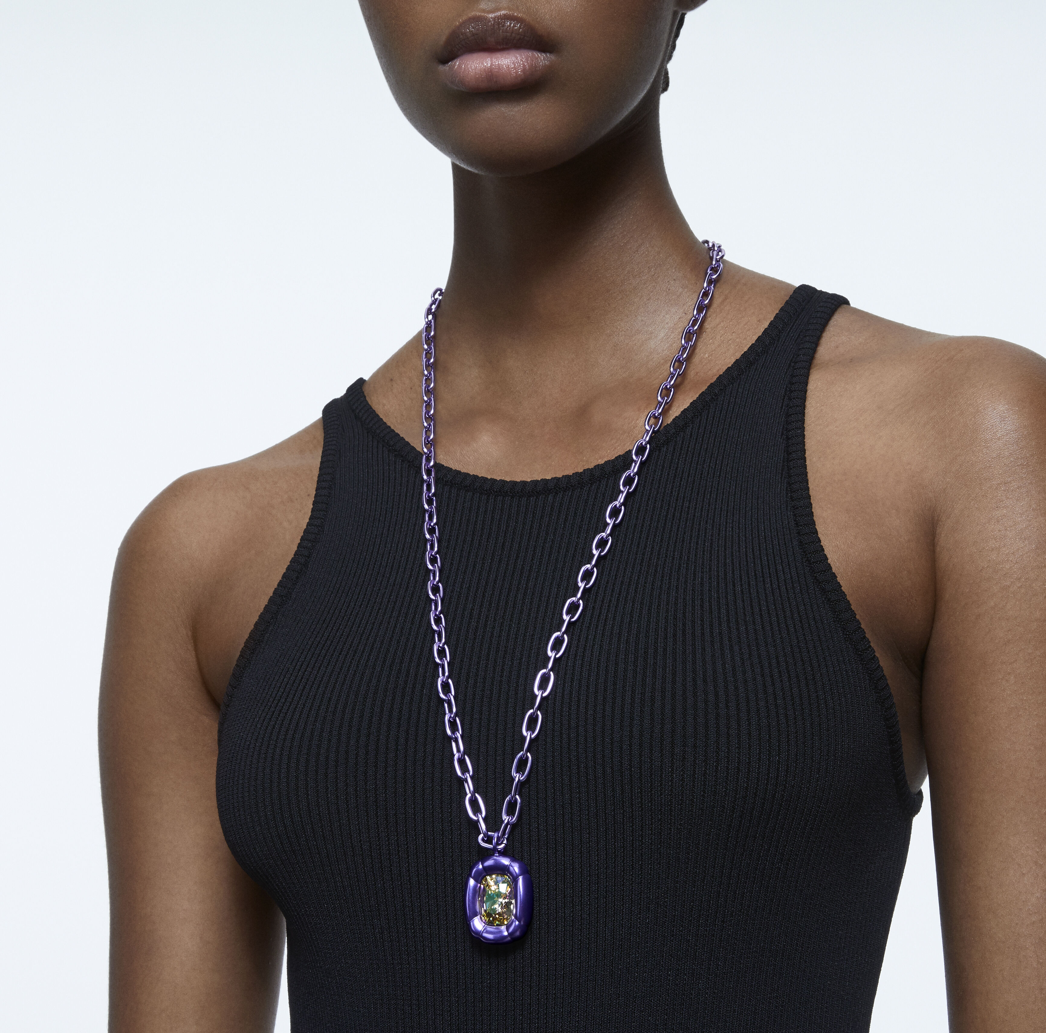 SALE: Blue and Purple Swarovski Crystal Woven Necklace Choker Sterling  Silver