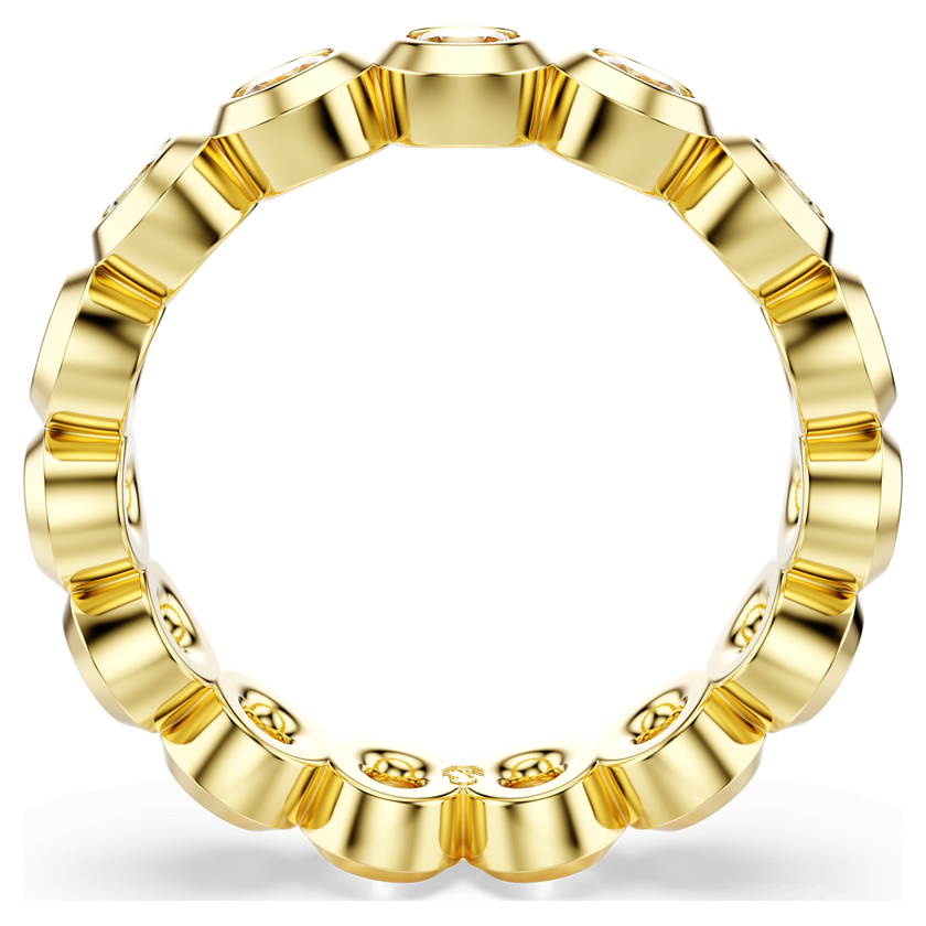 swarovski imber ring  round cut  white  gold tone plated