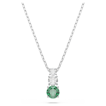 swarovski stilla attract pendant  green  rhodium plated