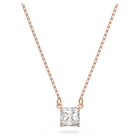 swarovski attract necklace white rose gold tone plated