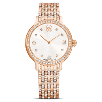 swarovski imber watch  swiss made  metal bracelet  rose gold tone  rose gold tone finish