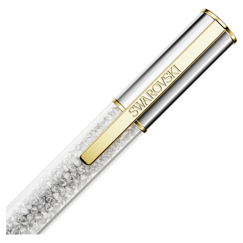 swarovski crystalline lustre ballpoint pen  silver tone  mixed metal finish