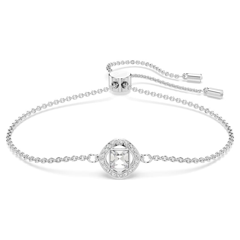 Buy Swarovski Una Angelic bracelet, Round cut, White, Rhodium plated