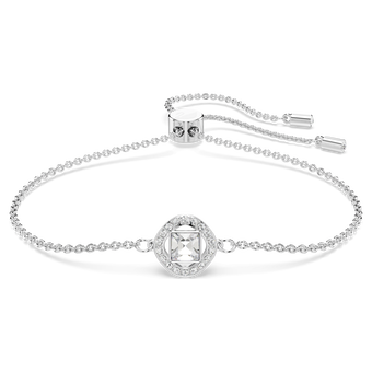 swarovski una angelic bracelet  round cut  white  rhodium plated