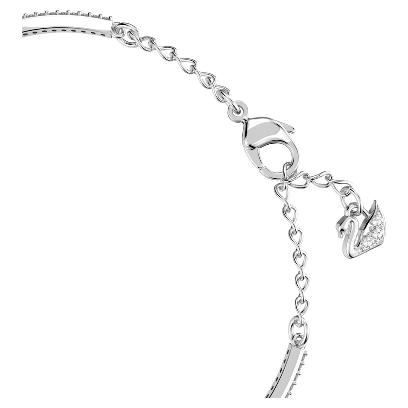 swarovski sparkling dance bangle  clover  blue  rhodium plated