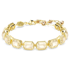 swarovski millenia tennis bracelet octagon cut caramel gold tone plated