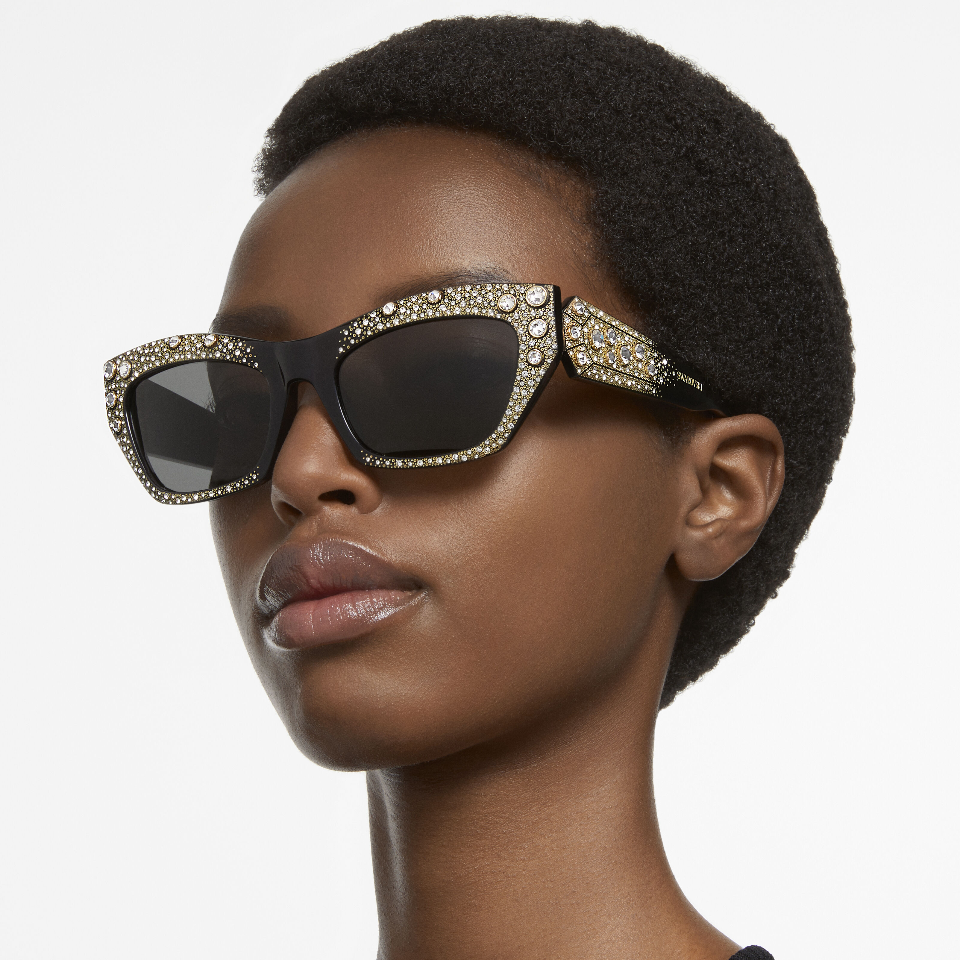 Buy Swarovski Millenia Sunglasses Cat eye Black