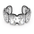 swarovski harmonia cuff  oversized floating crystals  white  mixed metal finish