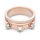 swarovski thrilling ring white rose gold tone plated