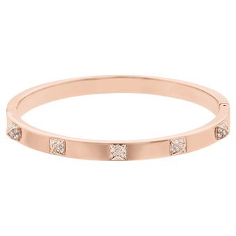 swarovski dextera bangle  white  rose gold tone finish