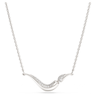 swarovski classica necklace  round cut  white  sterling silver