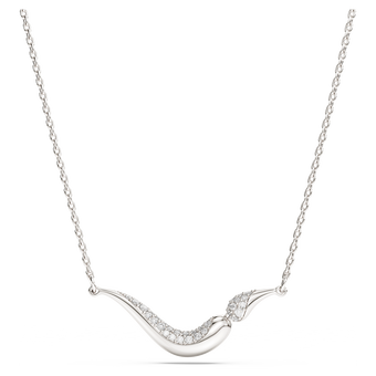 swarovski classica necklace  round cut  white  sterling silver