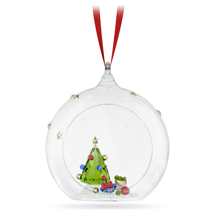 swarovski holiday cheers tree and gifts ball ornament