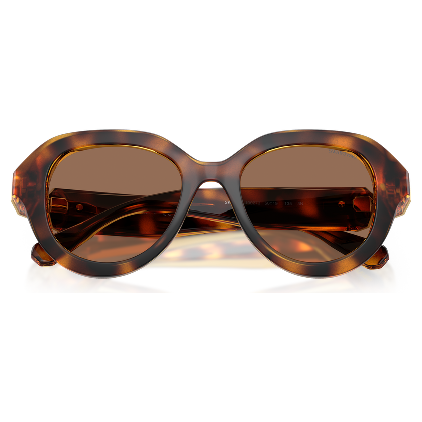 swarovski sunglasses  round shape  black