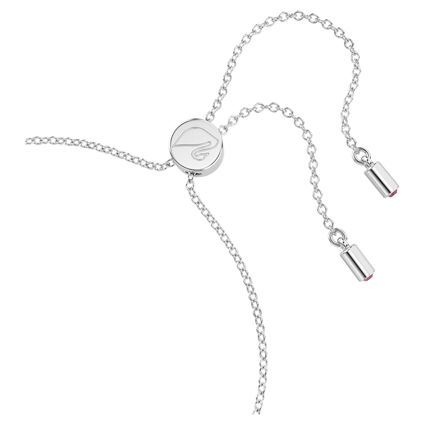 swarovski lifelong bow bracelet  bow  pink  rhodium plated