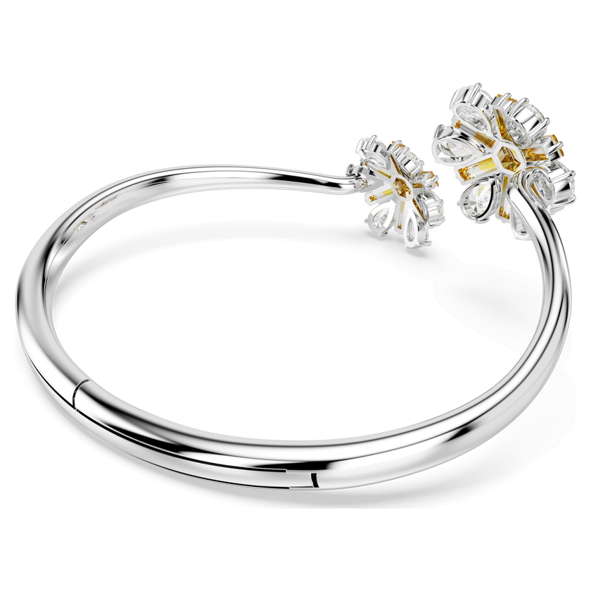 swarovski idyllia bangle  flower  yellow  rhodium plated