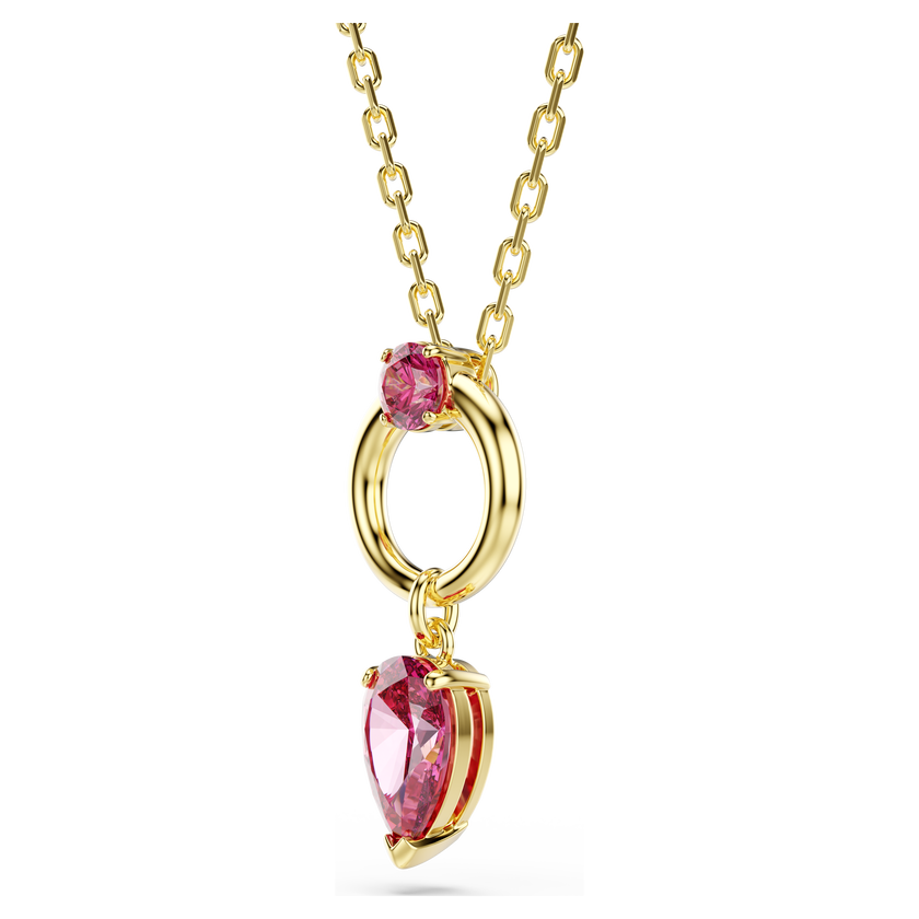 swarovski mesmera pendant  mixed cuts  red  gold tone plated