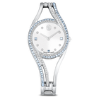 swarovski hyperbola bangle watch swiss made metal bracelet blue stainless steel