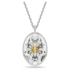 swarovski idyllia pendant  flower  yellow  rhodium plated