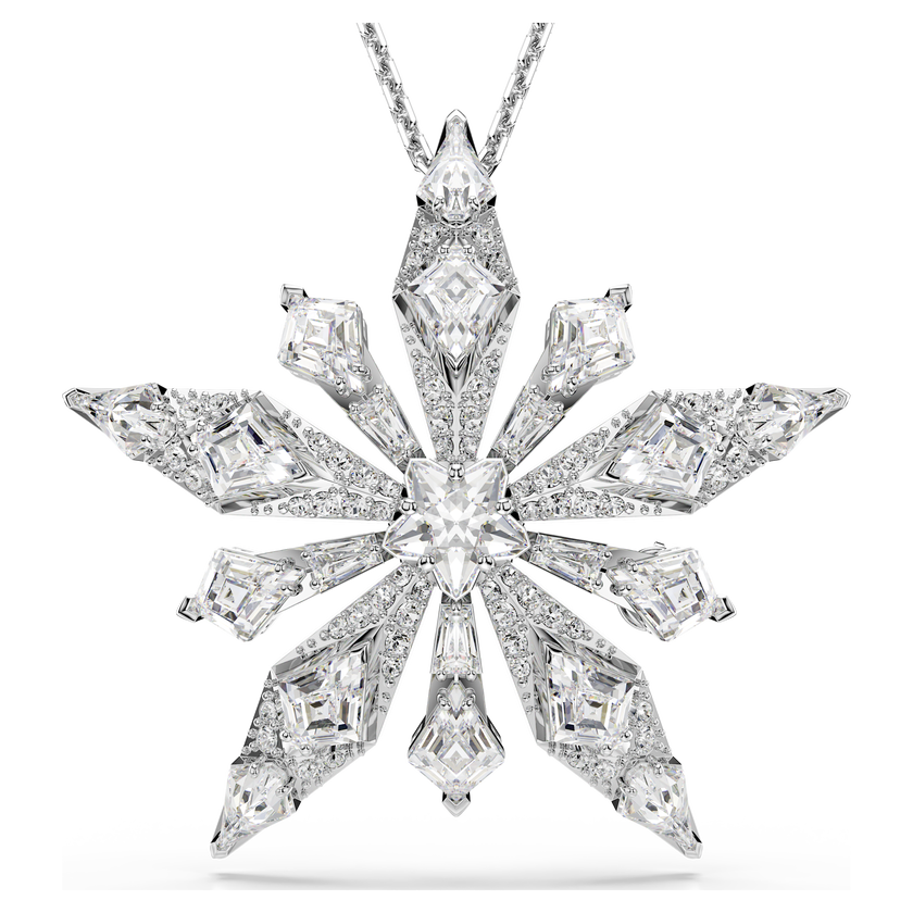 swarovski idyllia pendant  star  white  rhodium plated