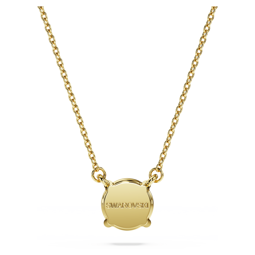 swarovski eternity solitaire pendant  lab grown diamonds 1 ct tw  round shape  18k yellow gold