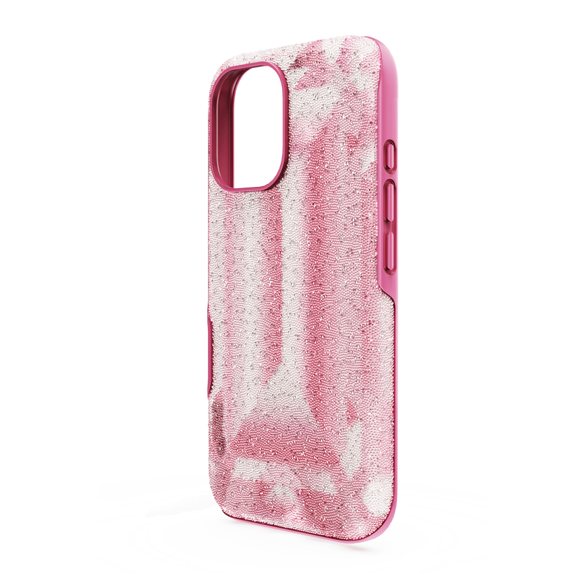 swarovski high smartphone case  crystal print motif  iphone  16  pink