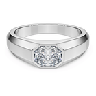 swarovski octagon band ring  lab grown diamonds 1 0 ct tw  octagon shape  18k white gold