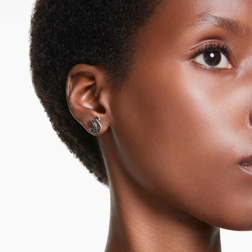 Buy Swarovski Swarovski Swan stud earrings, Crystal pearl, Swan