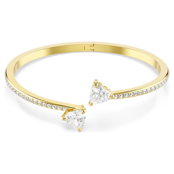 swarovski mesmera attract bangle heart white gold tone plated