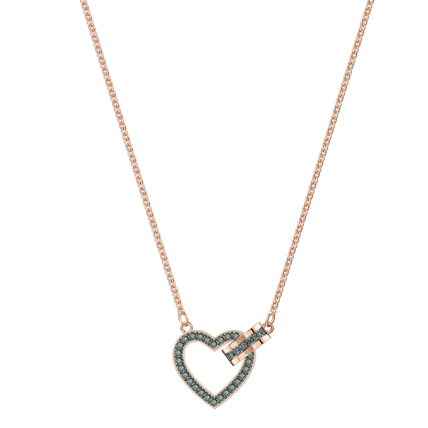 Lovely Necklace, Gray, Rose gold plating