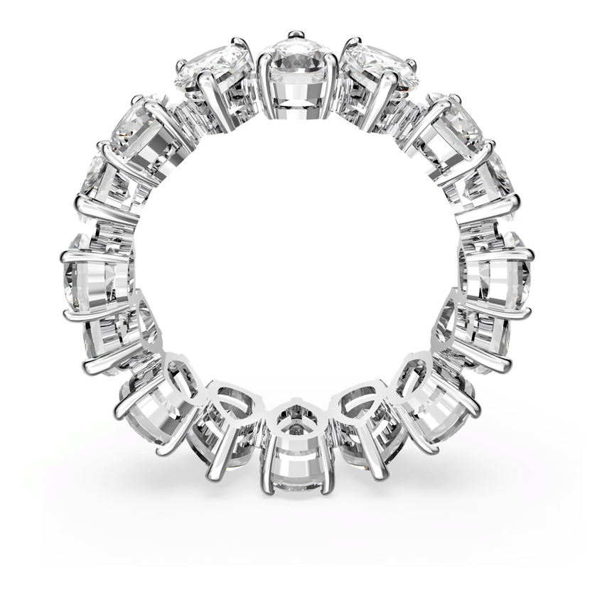 swarovski matrix vittore ring  drop cut  white  rhodium plated