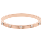 Tactic Bangle, White, Rose gold-tone finish